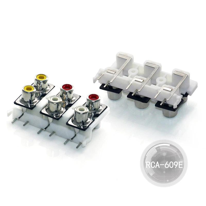 1Pcs 2/4/6Holes Stereo Audio Jack High Quality Golden Connector 90/180 Degree Sealed Av Audio Female Input Socket