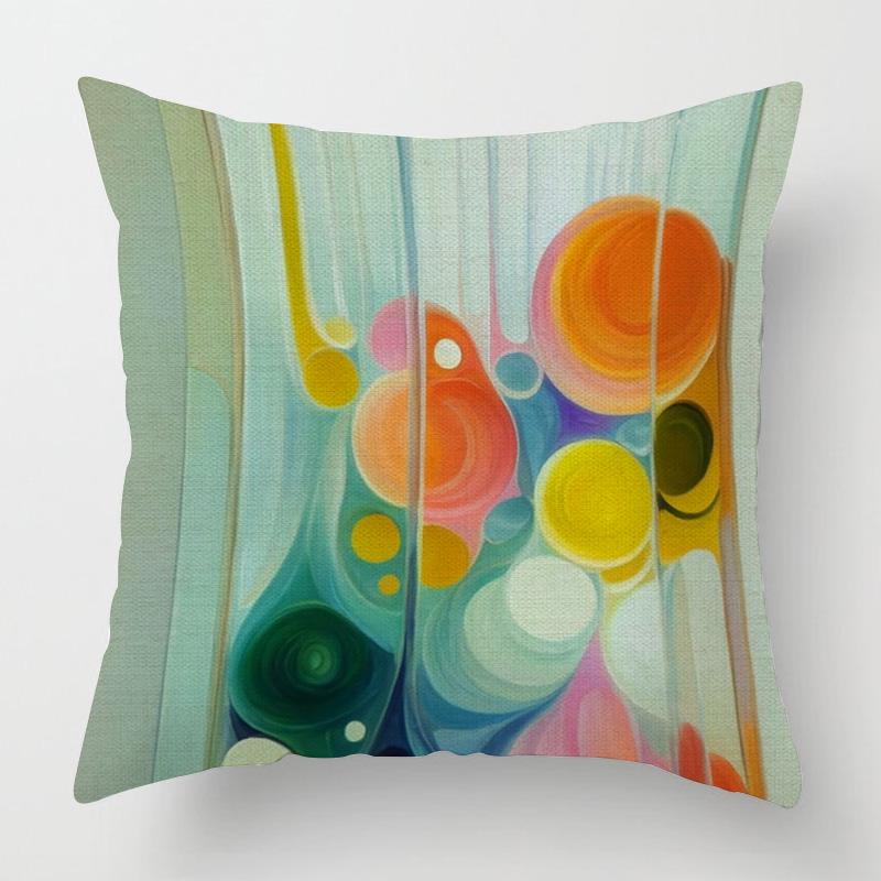 Home Decor Colorful Abstract Art Pillow Covers For Home Pattern Cushion Cover Suitable For Sofa Bedroom Car Pillow Cover