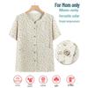Cardigan de Algodón Puro de Manga Corta Estilo Nuevo 2026 para Mujeres de Mediana Edad y Mayores