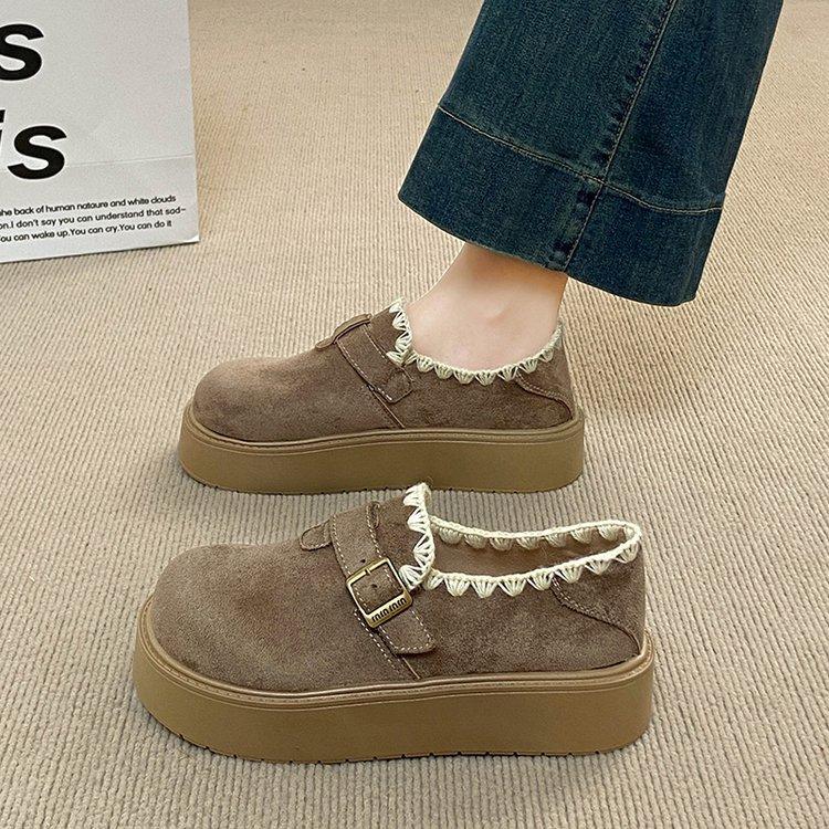 New Canvas Women's Flat Bottom Not Tired Feet Thick Bottom Heightening Non-slip Cushioning Casual Sports Shoes