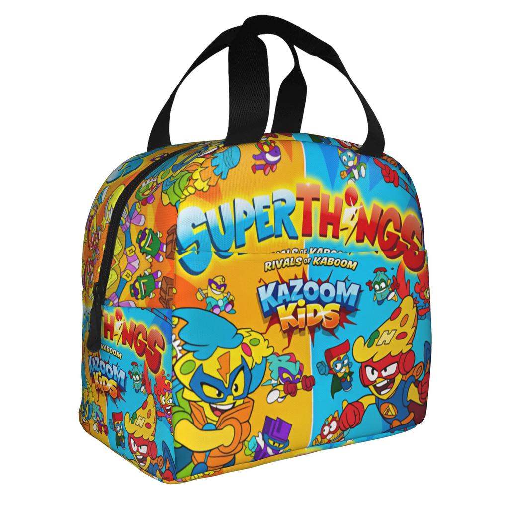 Custom S-Super Z-Zings Cartoon Insulated Lunch Bag for Camping Travel Game Waterproof Thermal Cooler Lunch Box Women Men