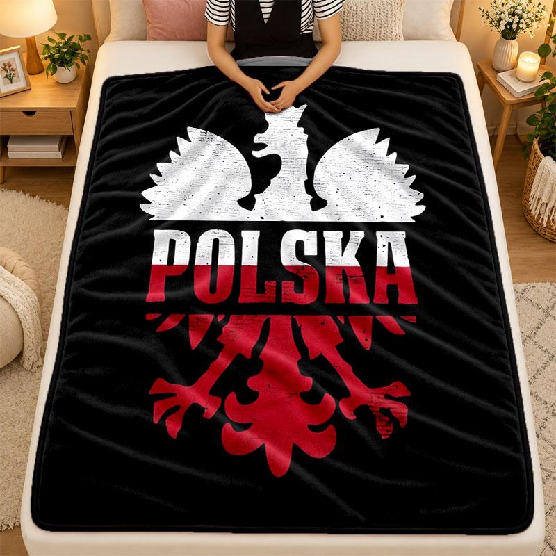 Flannel BlanketPoland Warm Soft Throw Blanket for Indoor Sofa Bed Living Room Use