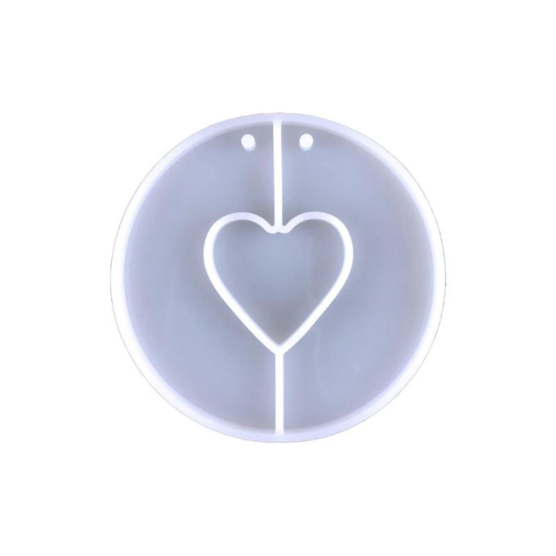 Heart Silicone Resin Mold,Valentines Epoxy Casting Mold for DIY Crafts Pendant Jewelry Making Keychain Silicone Mold