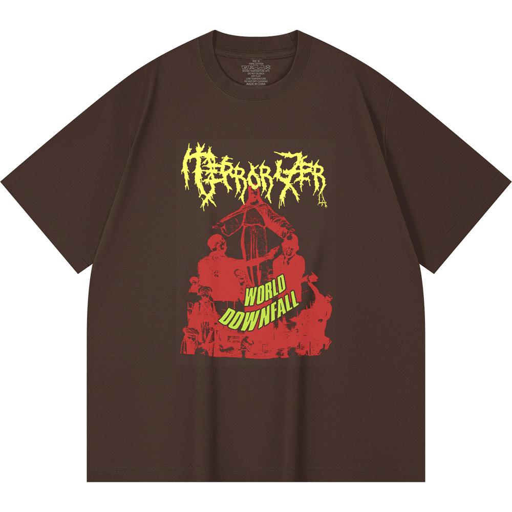 230 Gsm 100% Cotton Heavy Metal T-Shirt  Rock Band Popular Music Print Unisex Heavy Cotton T Shirt