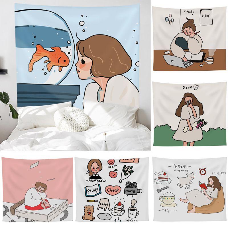 Cartoon Wandteppich zum Aufhängen für Schlafzimmer- oder Wohnzimmerdeko Langlebig und modisch