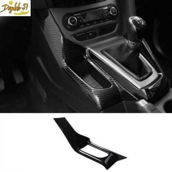 Fits For Ford Focus 2012-2014 Carbon Fiber Console Storage Box Frame Trim 1PCS