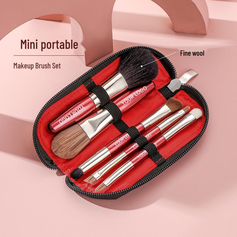 

12-Piece Mini Portable Makeup Brush Set with Fiber Bristles: Powder & Eyeshadow Brushes, Complete Beauty Tool Kit.
