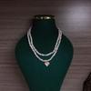 Double Layer Korean Freshwater Pearl Necklace (3-4mm)