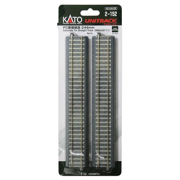 KATO HO Gauge PC Straight Track 246mm, 4-piece set 2-152