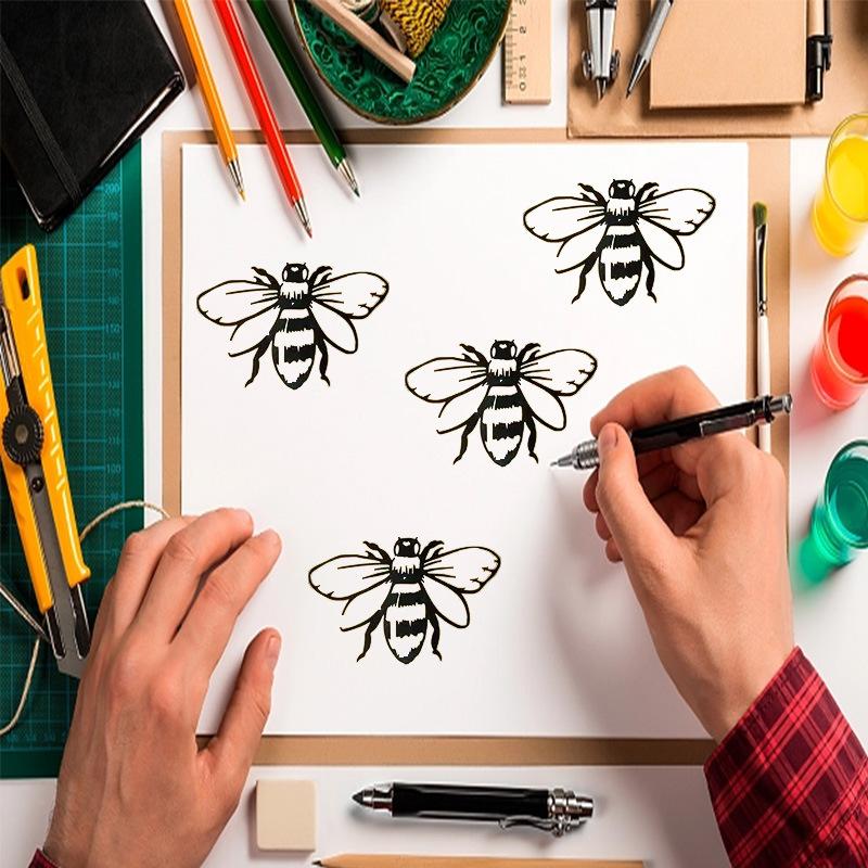 12 Blatt/Set, Bienenstock Malvorlage, Wiederverwendbar, Bienen Vorlage, Neues Modell, Bienenstock Poster Werkzeug