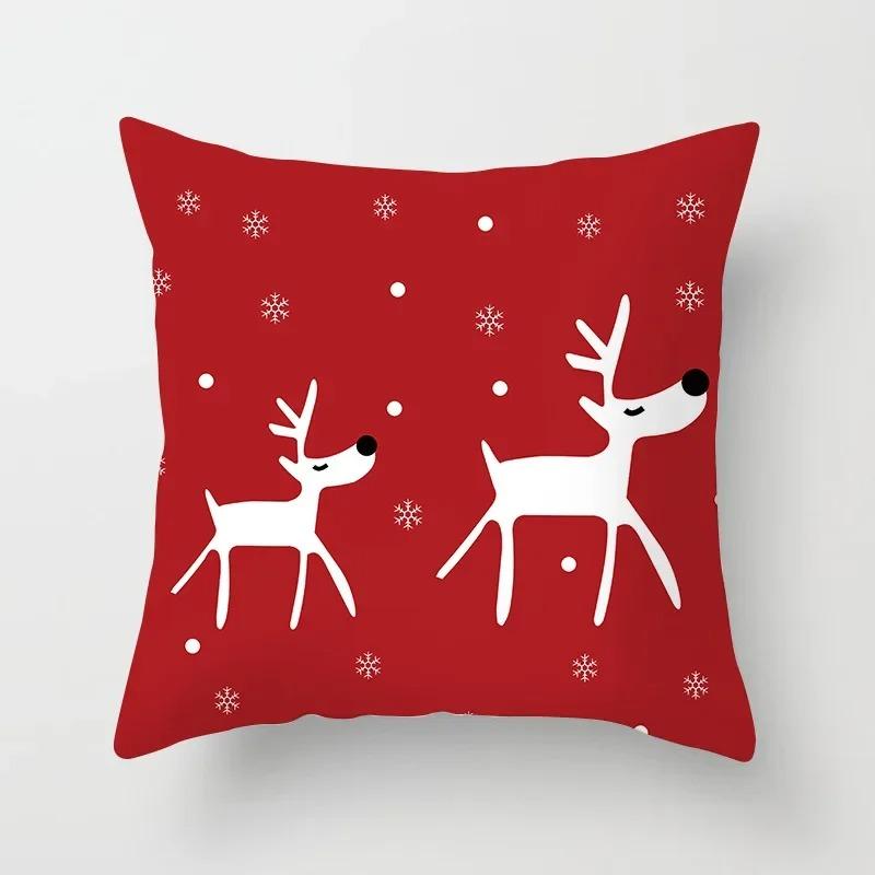 Christmas Themed Pillowcases Car Accessories Office Santa Claus Living Room Sofa Home Pillowcases