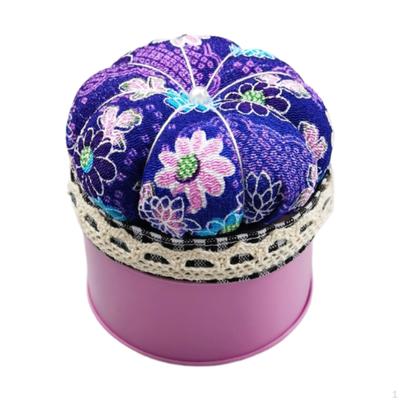 Needle Cushion Box Pin Cushions Head Holder Paper Clips Quilting Pumpkin Shaped