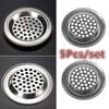 5 Pcs Stainless Steel Mesh Sink Strainer Kitchen Bath Hair Catcher Trap Drain Filter Circular Stainless Steel Pool Funnel