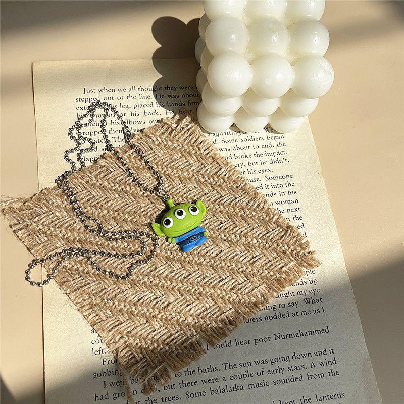 New Disney Toy Story Woody Buzz Lightyear Alien Anime Cartoon Necklace Creative Personality Clavicle Chain Clothing Accessories