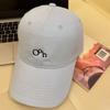 Korean Simple Embroidery Gray Small Letter Baseball Hat Men's and Women's Curved Brim Hat Showing Face Small Cap Students Trendy Cool