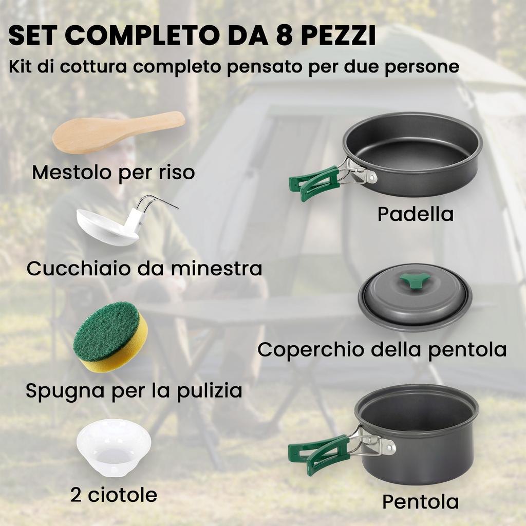 Ultralight Camping Cookware Set with Anti-Scald Handles