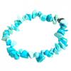 Elastic Bracelet with Pearl Chips In Tinted Turquoise Howlite - 50mm