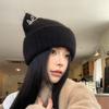 Bow Knitted Pullover Hat Fluffy Winter Wool Hat Windproof Cat Ears Beanie Hat  Outdoor