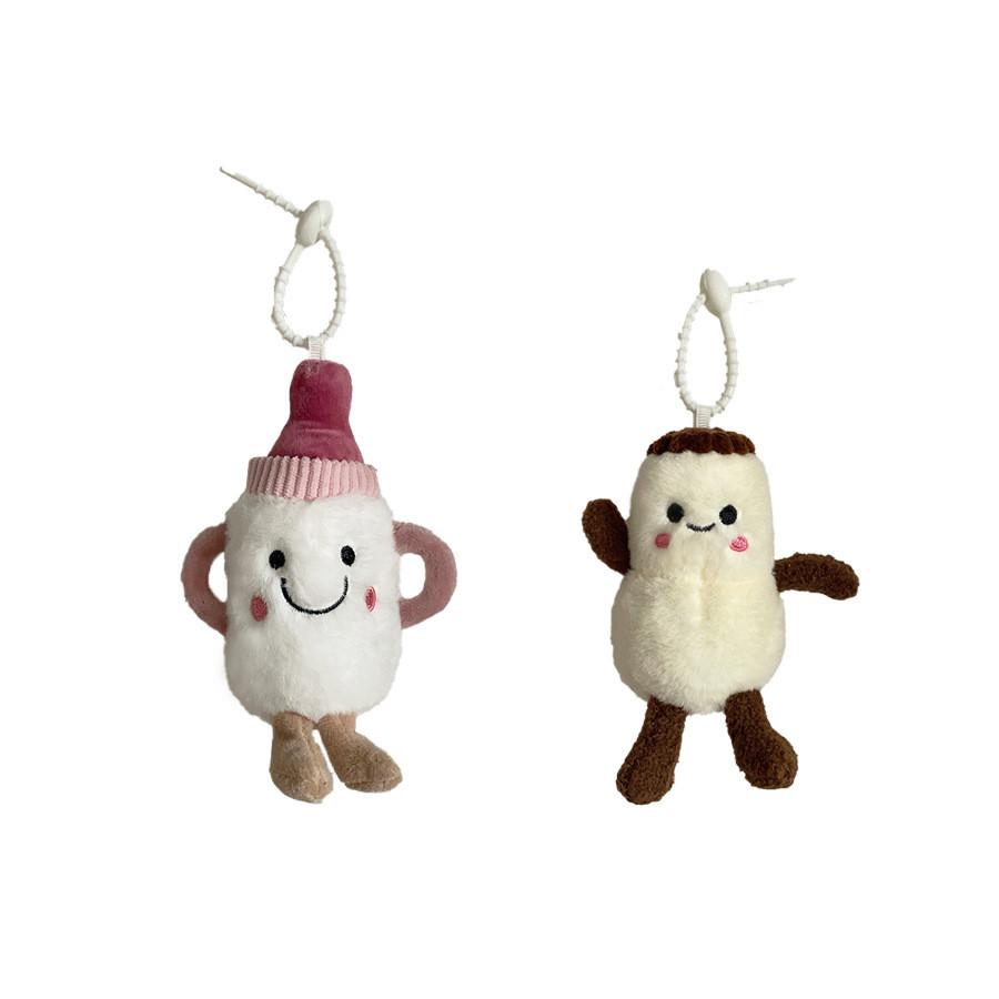 Milk Bottle Stuffed Plush Figure Keychain Pendant For Bag Accessory And Gifts