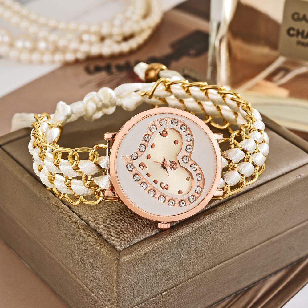 New Fashion Women Watches Knitting Rope Chain Winding Analog Quartz Wrist Watch Simple Ladies Casual Clock Relogio Feminino