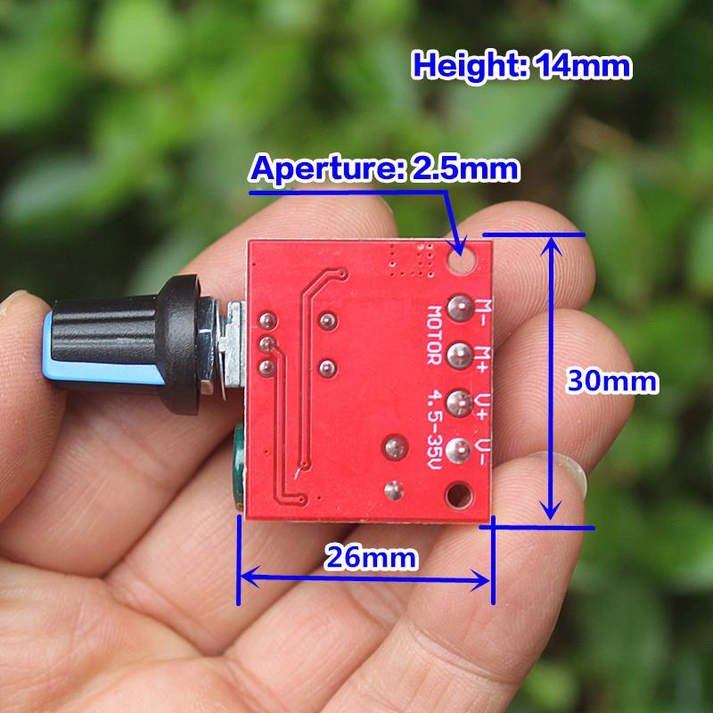Mini Pwm Dc Motor Speed Controller Module 5V-35V Adjustable Regulator Control Governor Switch