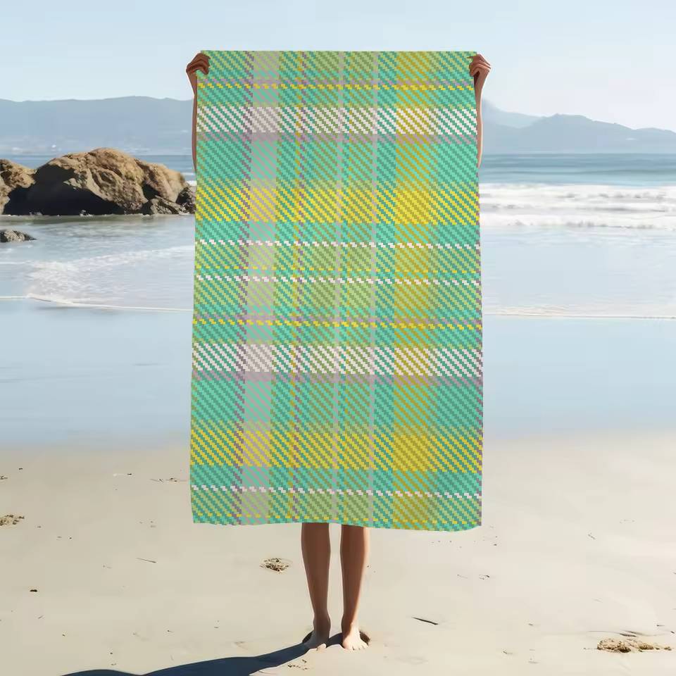 

Scottish Tartan Print Beach Towel For Kids Bath Towel Pool Towel Vacation Gift Picnic Towel Party Gift W30*H60(CM)