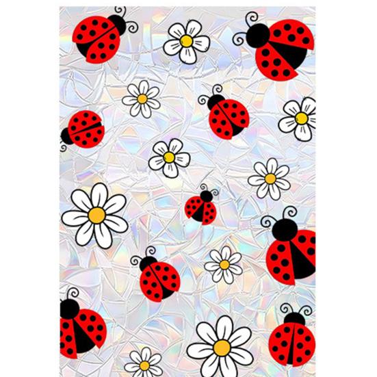 Fönsterdekal Läkningskälla FönsterScen Dra av Klistra Statisk Sekretessfilm Blomma Bi Mönster Hem Dörr Spegel Dekal