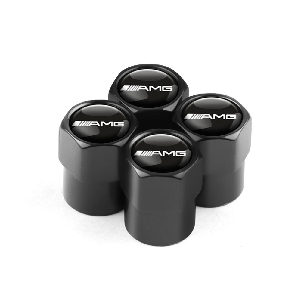 4Pcs Car Styling Tire Valve Covers Auto Badge Dust Caps Decor For Mercedes Benz G S R C E B A Class GLA GLK C180 E300 S200 W201