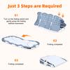 Large Foldable Bathtub for Shower Stall, Portable Family Soaking Tub for Adults, Non-Inflatable Collapsible SPA Tub for Hot, Ice Bath, No Installation