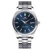 Business Men's Watch Fashion Trend Blue Stainless Steel Waterproof Date Display Quartz Movement Boutique Men Casual Watch Reloj