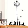 Quality Home Decor Wallpaper Pvc Wall Stickers With Cartoon Animal Butterfly And Cat Design**