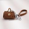 PU Leather Bracelet Coin Purse Keychain: Cute Mini Bag for Earphones & Data Cables