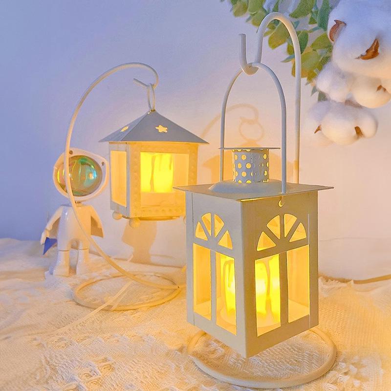 Candlestick Night Light: Bedside Table & Desktop Ornament for Atmosphere & Décor
