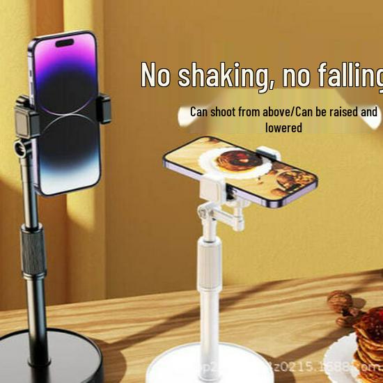 Retractable Video Recording Phone Holder Stand with Adjustable Lift, Black, 20-Pack Lifting Stand Black 20-pack
