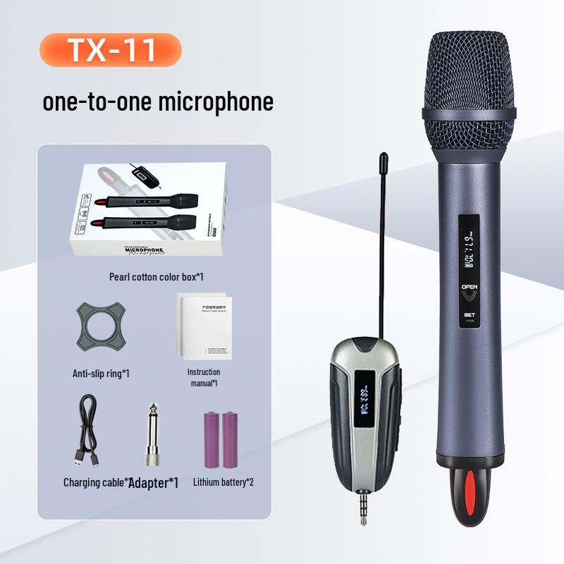 

Dual Channel U-Band Wireless Microphone with Magnetic Battery for Home, KTV, and Outdoor Stage - 50m Range