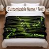Monster Energy bedruckte Flanelldecke mit individuellem Namenstext, weich und warm, Überwurf für Schlafzimmer, Weihnachtsgeschenk