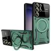 Suitable for Samsung S25 Ultra Magnetic Suction Phone Case S24FE Rotary Bracket A55 Full Inclusive Anti Fall Protection Case