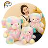 Rainbow Bear Plush Toy With Soft Cotton Material For Kids And Birthday Gift