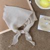Triangle scarf scarf women's small scarf new silk scarf high-end versatile plaid headscarf hollow headband tied hair