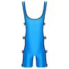 Men‘s Shiny One Piece Swim Bodysuit S-3XL Low Cut Neck Strappy Side Open Elastic Waistband Boxer Bottom for Bodybuilding Pool Training
