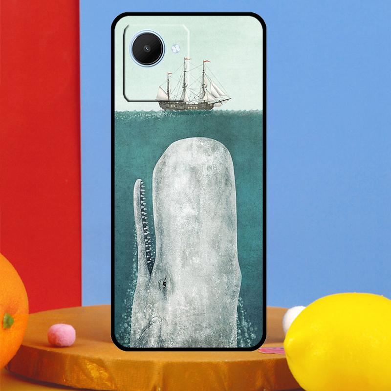 Cartoon Whale For Realme GT5 GT Neo 6 9 10 11 12 Pro Plus C21Y C25s C30 C31 C33 C35 C51 C53 C55 C67 Case