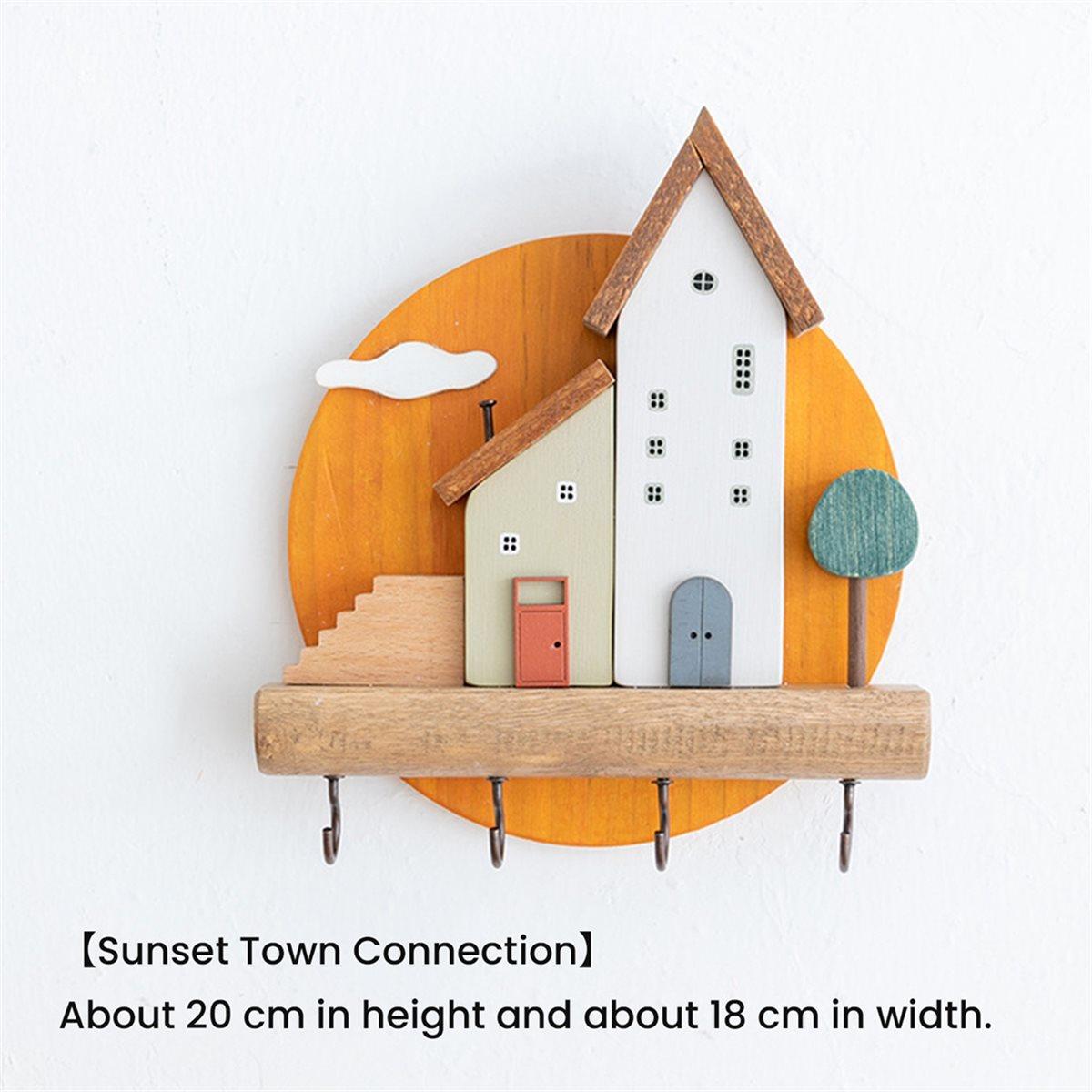 

Cute Art Wooden Key Hook Wall Decorative Shelf Jewelry Hat Clothes Towel Small Items Storage Home Room Decoration Gift China Mainland
