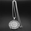 Buddhismus Chinesisches Tierkreiszeichen Lotus Drehbar Halskette für Männer Frauen Edelstahl Neun Paläste Bagua Amulett Kette Schmuck NZZZ172