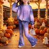 Kids Casual Long Sleeve Top and Pants 2-Piece Outfit Set for Boys and Girls