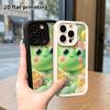 Phone Case: 2D Flat, Suitable for iPhone 18 17 16 15 14 13 Pro Protective Case, Green Frog, Perfect Christmas and Halloween Holiday Gift