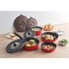 Thermos Durable Series 9-piece Frying Pan Set with Removable Handle CA for Gas Fire Bright Red KSC-9A BTR