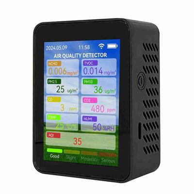 Tuya WiFi Misuratore Multifunzione Qualità dell'Aria Domestico HCHO TVOC Monossido di Carbonio CO2 PM2.5 PM10 Tester Portatile