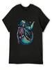Skeleton Mermaid T-Shirt Custom T Shirt Blacks Funny Gifts Anime T-Shirt Plain Black T Shirts Unisex