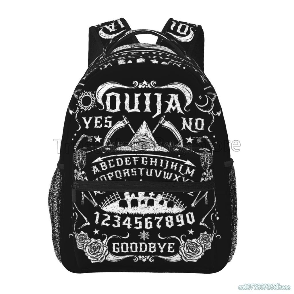 Black Witch Skull Moon Divination Backpacks School Book Bags Waterproof Student Laptop Backpack Casual Travel Sports Daypacks