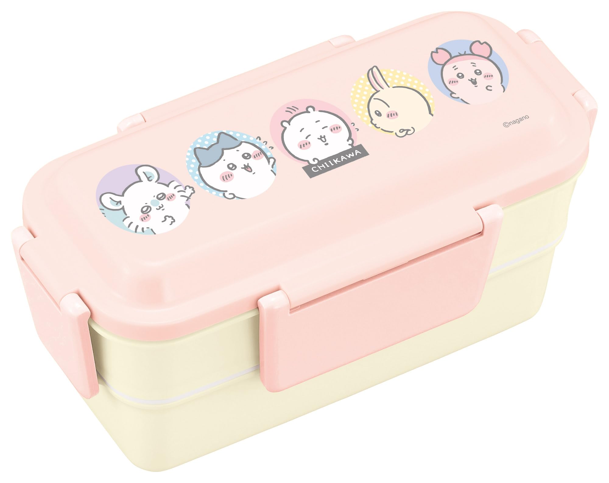 OSK Lunch with Chiikawa Made in Dishwasher and Microwave Box, Two-Tier, Divider, 600ml, CKW26, Japan, Antibacterial, Safe, PCW-600S